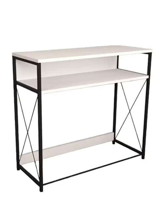 إيه جي دي طاولة ركن القهوة، طاولة مدخل كونسول، لترتيب وتنظيم احتياجاتك - ابيض / اسود - Image 3