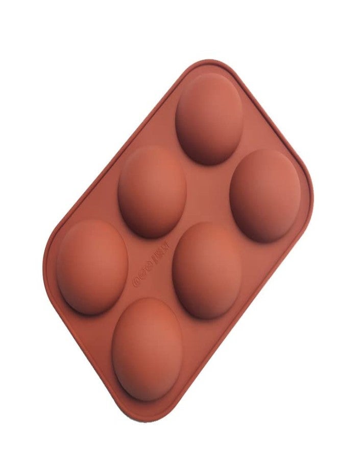 Folca® 1 Pc 6 Cavity Silicone Mould for Handmade Soap, Cake, Jelly, Pudding, Chocolate, Dessert etc (6 Cavity Round Mould) - Image 2
