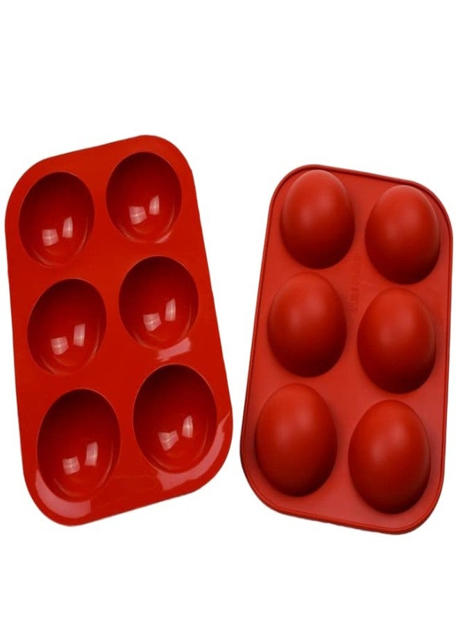 Folca® 1 Pc 6 Cavity Silicone Mould for Handmade Soap, Cake, Jelly, Pudding, Chocolate, Dessert etc (6 Cavity Round Mould) - Image 1