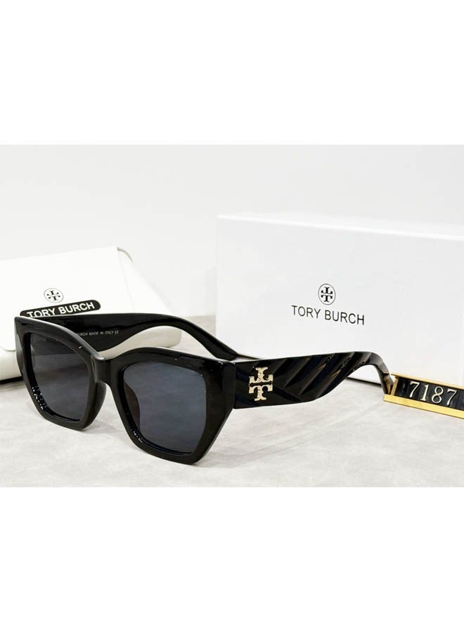 توري بورش Tory Burch 100 ٪ UVA / UVB حماية النظارات الشمسية المعدنية للجنسين