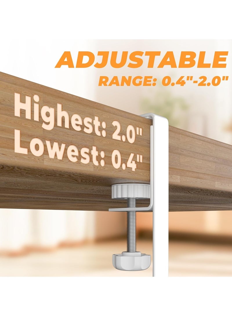 NNEWVANTE Cable Management Under Desk,Under Desk Cable Management Tray,desk Cable Organizer, Cable Management Box,Cord Organizer forDesk,Under Desk Storage for Office,Home-No Drill to Desk Cable Raceway(White) - Image 4