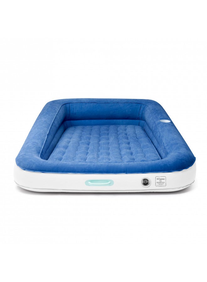 SoundAsleep Products SoundAsleep Dream Series Kids Air Mattress with High Speed External Pump - Extra Tall Safety Bumpers - Portable, Toddler Blow up Bed for Kids - Inflatable Toddler Air Mattress for Home and Camping - Image 1
