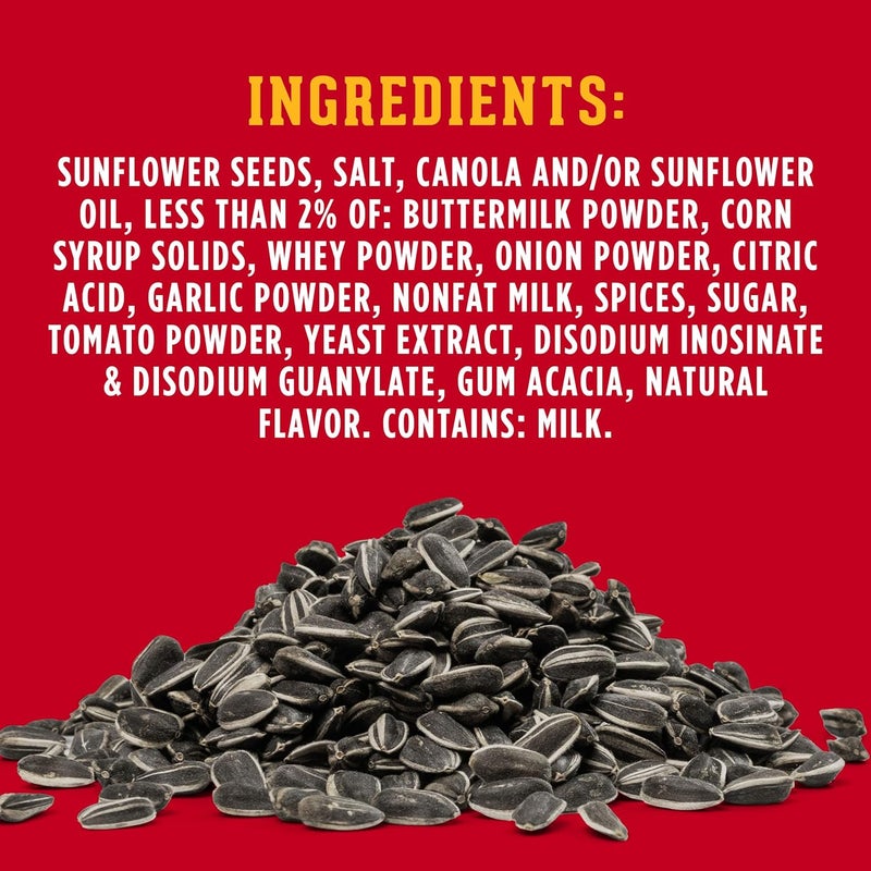 David SEEDS Roasted and Salted Ranch Jumbo Sunflower Seeds, Keto Friendly, 5.25 oz, 12 Pack - Image 3