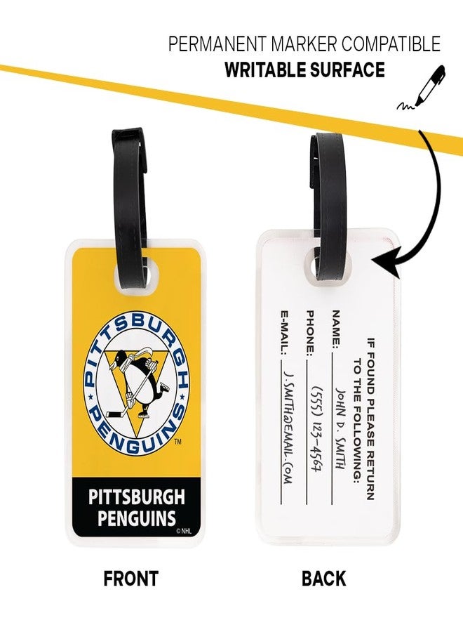Desert Cactus Pittsburgh Penguins Luggage Tag – Official NHL National Hockey League Travel ID Label for Suitcases, Bags, and Carry-Ons (Vintage Acrylic Luggage Tag B1) - Image 3