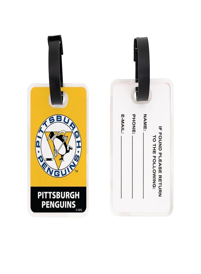 Desert Cactus Pittsburgh Penguins Luggage Tag – Official NHL National Hockey League Travel ID Label for Suitcases, Bags, and Carry-Ons (Vintage Acrylic Luggage Tag B1) - Image 2