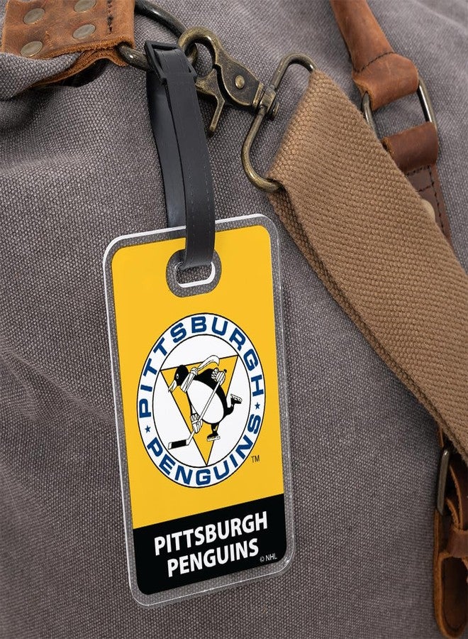 Desert Cactus Pittsburgh Penguins Luggage Tag – Official NHL National Hockey League Travel ID Label for Suitcases, Bags, and Carry-Ons (Vintage Acrylic Luggage Tag B1) - Image 5