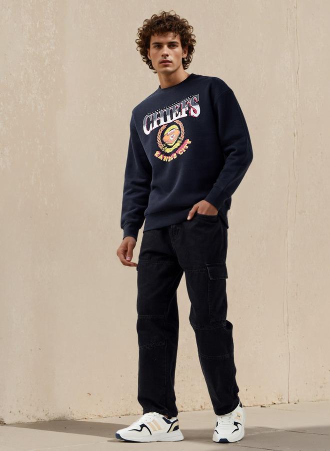 SP Characters Men Relaxed Fit The Kansas City Chiefs Print Sweatshirt - Image 2