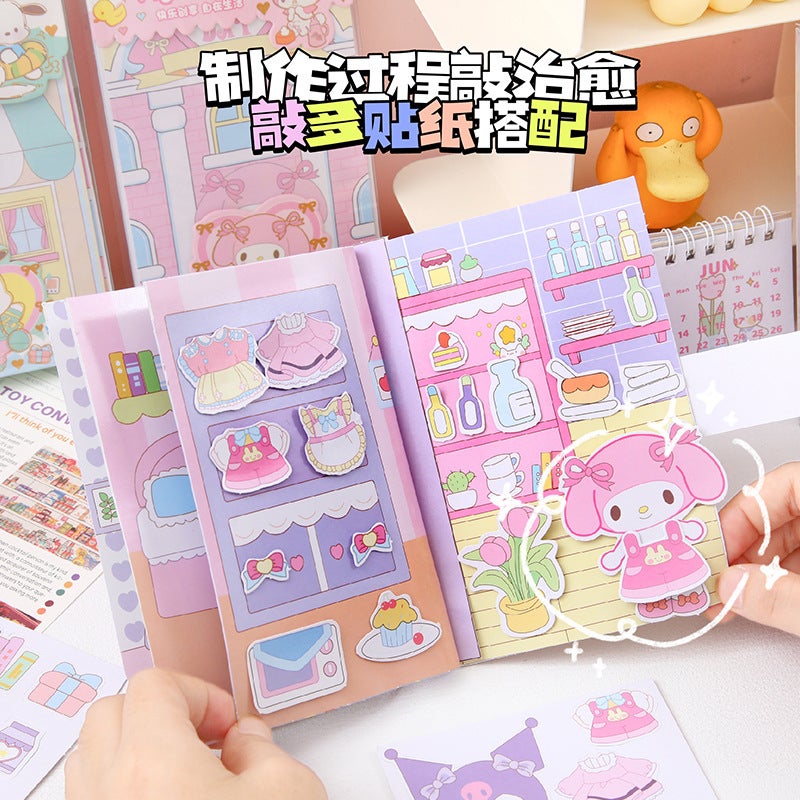 Cut-Free Sanrio Girl'S Quiet Book Boxed Coolomi Doudou Toy Book Children'S Diy Handmade Materials - Image 4