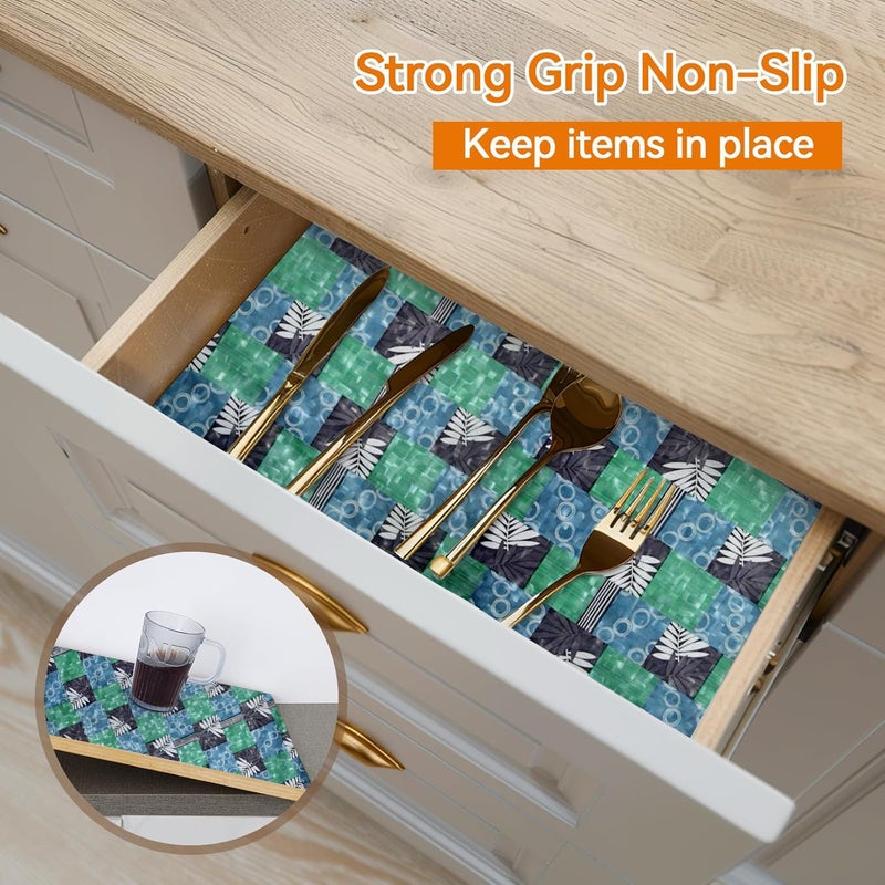 Vocal Store Anti-Slip Kitchen Cabinet Drawer Shelf Mat Liner Sheets Textured Multipurpose 5 Meter Roll, Blue - CDOJ9-P05-5M - Image 2