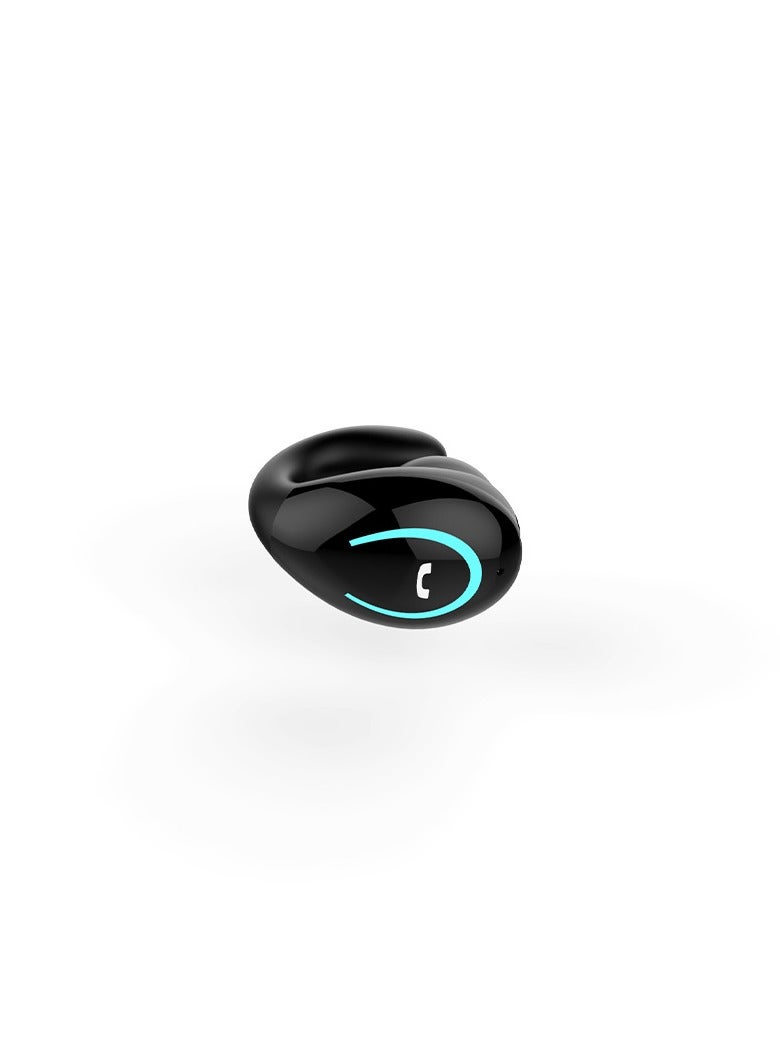 Bone conduction ring type ear clip Bluetooth headset long battery life wireless ear clip sports noise reduction headphones (black)  - Image 5