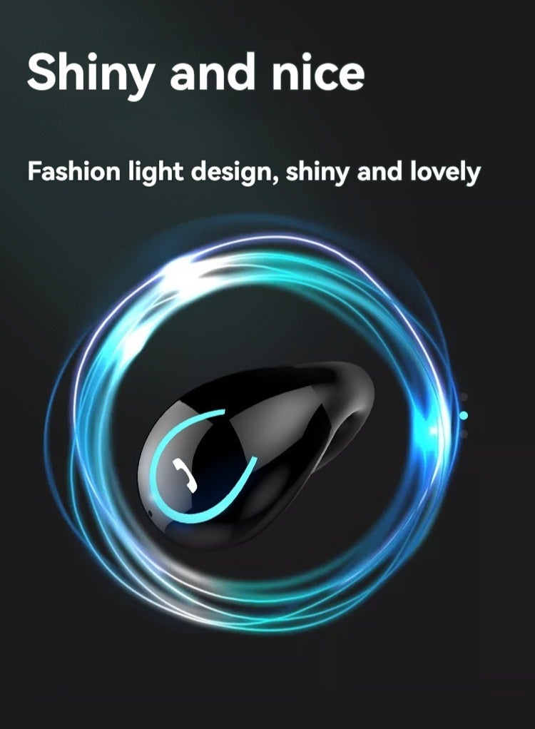 Bone conduction ring type ear clip Bluetooth headset long battery life wireless ear clip sports noise reduction headphones (black)  - Image 2