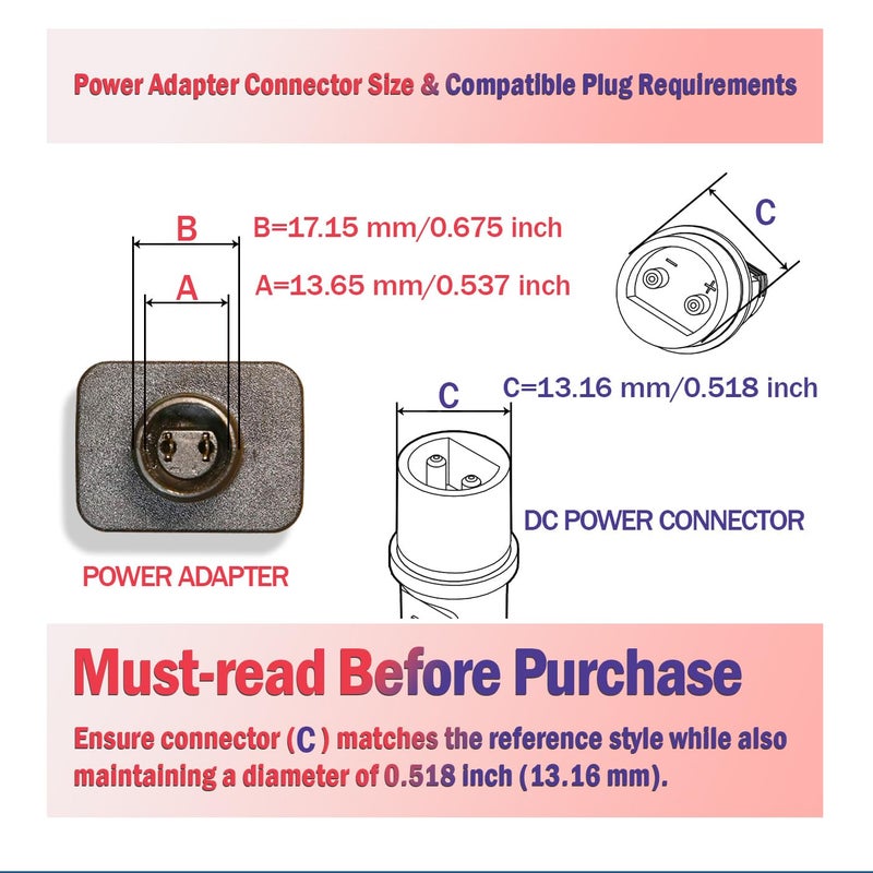 TYBEEU 12V LED Christmas Tree & Strip Light Adapter – Class 2 Power Supply (JT-DC120V1000-F), UL Listed for US Standards. Designed for 12V Output Devices. See Details for More Compatible Models. - Image 3