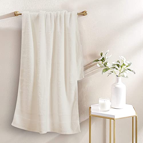 Spread Spain Cotton Towels for Bath | Towels for Bath Large Size | Ring Spun Bath Towel - Soft & Absorbent | 600 GSM | 1 Piece Bath Towel for Men/Women | 70 cms x 140 cms - Ivory - Image 3