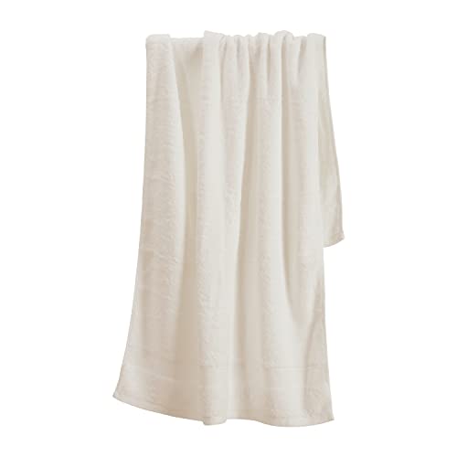 Spread Spain Cotton Towels for Bath | Towels for Bath Large Size | Ring Spun Bath Towel - Soft & Absorbent | 600 GSM | 1 Piece Bath Towel for Men/Women | 70 cms x 140 cms - Ivory - Image 1