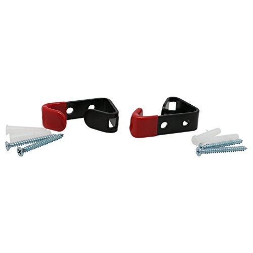 TOPNIKE Alloy Rim Display Hanging Hooks,Metal Wheel Hooks,Black and Red,Pack of 2 - Image 1