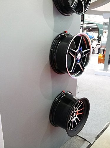 TOPNIKE Alloy Rim Display Hanging Hooks,Metal Wheel Hooks,Black and Red,Pack of 2 - Image 5