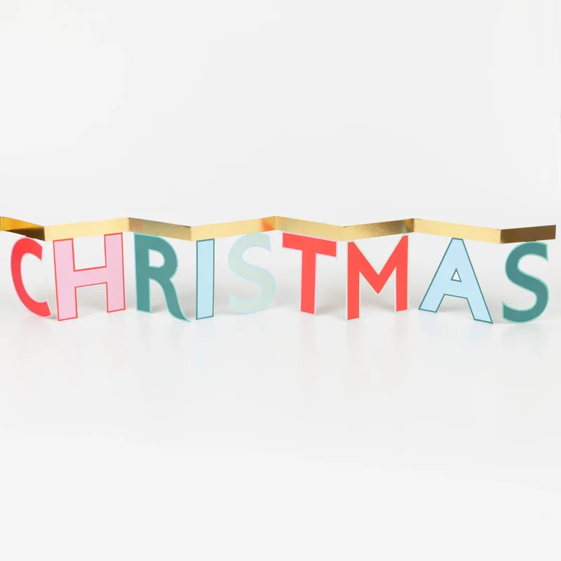 Meri Meri  Merry Christmas Concertina Card  | Best Price UAE