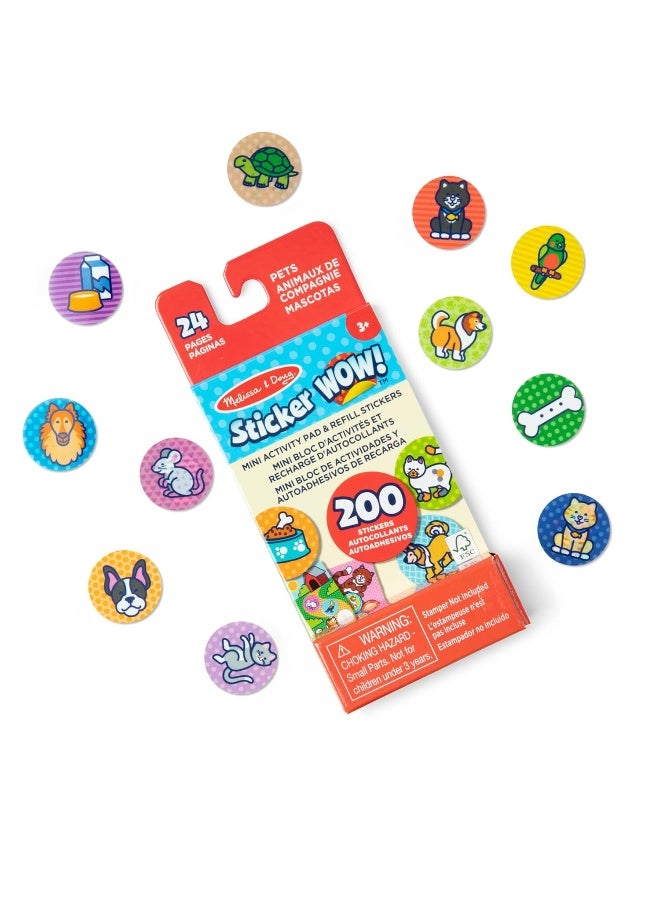 Melissa & Doug ملصقات ميليسا ودوج WOW! دفتر أنشطة مصغر للحيوانات الأليفة - Image 2