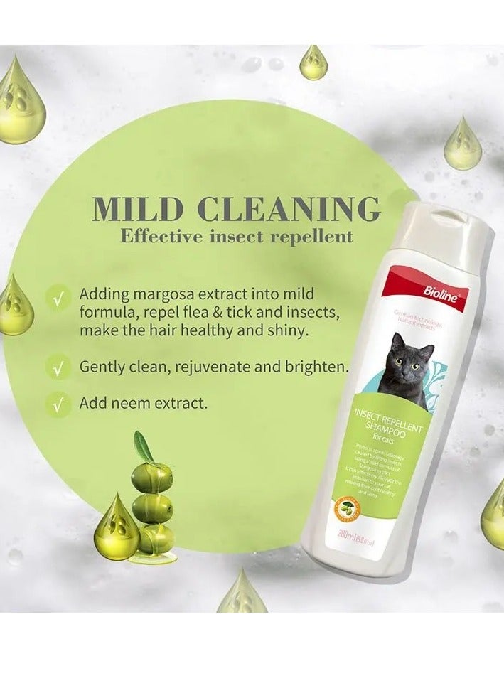 بايولاين شامبو طارد للحشرات للقطط 200 مل - Image 2