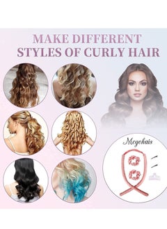 KASTWAVE Heatless Hair Curler, Curling Headband with Segmented Design Without Heating Wire, Overnight Curling Iron Does Not Disturb Sleep, Silk Curling Ribbon with Rubber Band and Clip  - Image 2