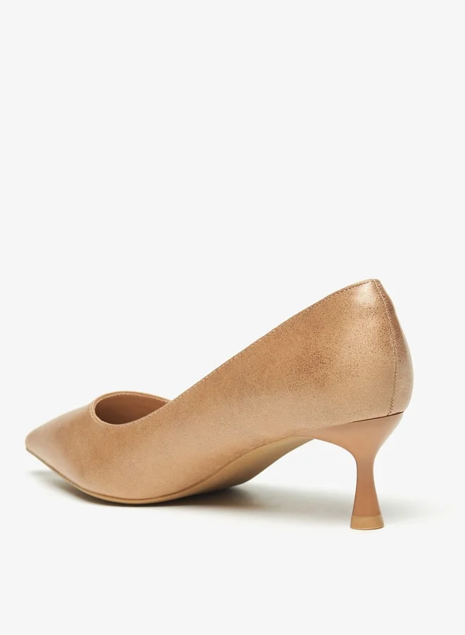 Celeste Women's Slip-On Pumps with Kitten Heels
