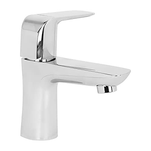 Hindware Italian Collection F400001CP Fluid Pillar Type Water Tap, Wash Basin Tap, Brass with Premium Chrome Finish - Image 2