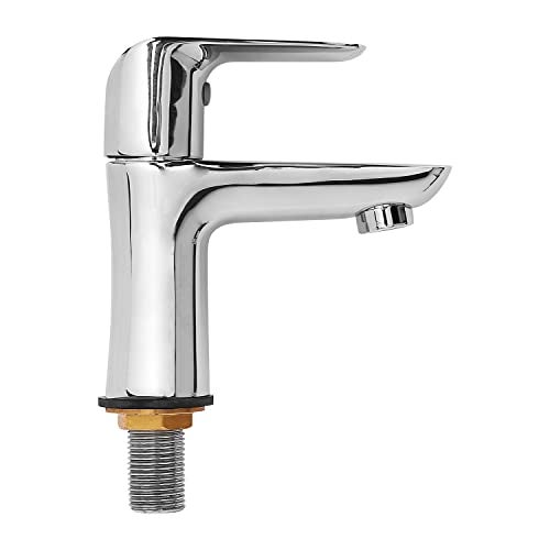 Hindware Italian Collection F400001CP Fluid Pillar Type Water Tap, Wash Basin Tap, Brass with Premium Chrome Finish - Image 3