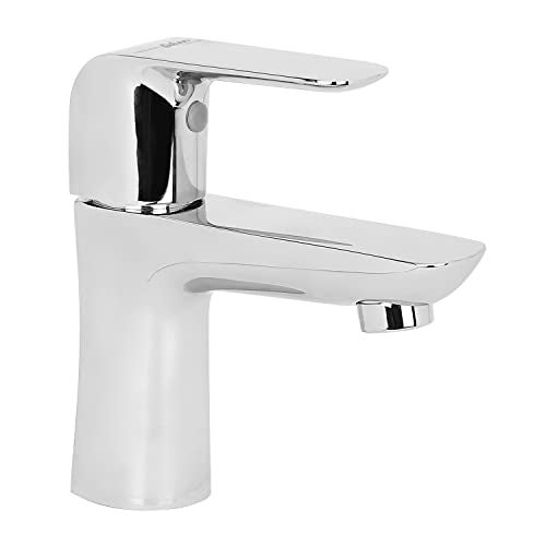 Hindware Italian Collection F400001CP Fluid Pillar Type Water Tap, Wash Basin Tap, Brass with Premium Chrome Finish - Image 1