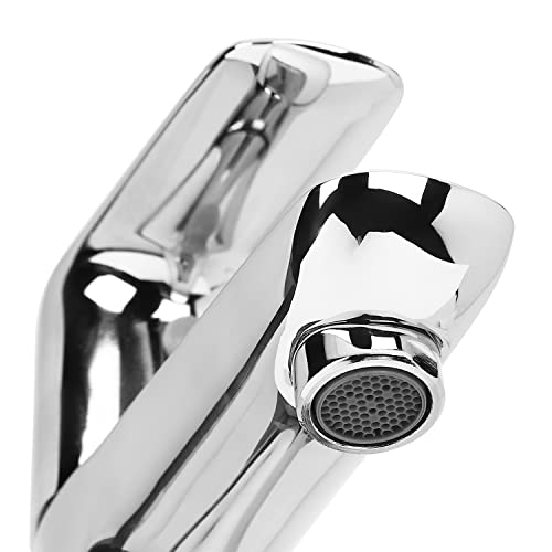 Hindware Italian Collection F400001CP Fluid Pillar Type Water Tap, Wash Basin Tap, Brass with Premium Chrome Finish - Image 4