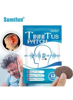 Sumifun Tinnitus Patch - ​Ear Tinnitus Patch Carsickness Patch All Natural Patch Boost Blood Circulation 12 PCS  - Image 1