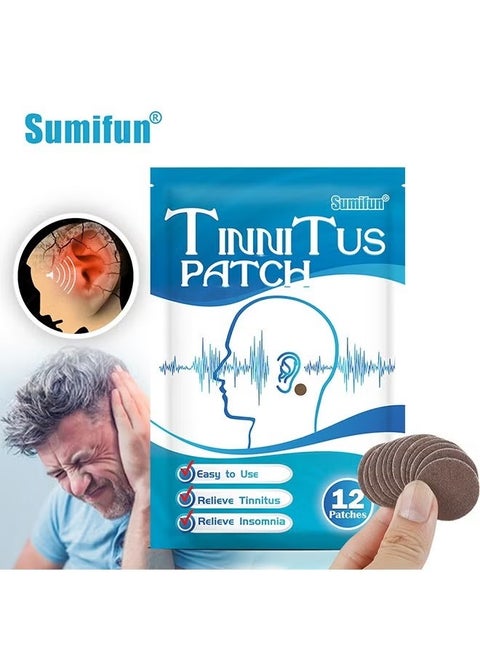 Tinnitus Patch - ​Ear Tinnitus Patch Carsickness Patch All Natural Patch Boost Blood Circulation 12 PCS