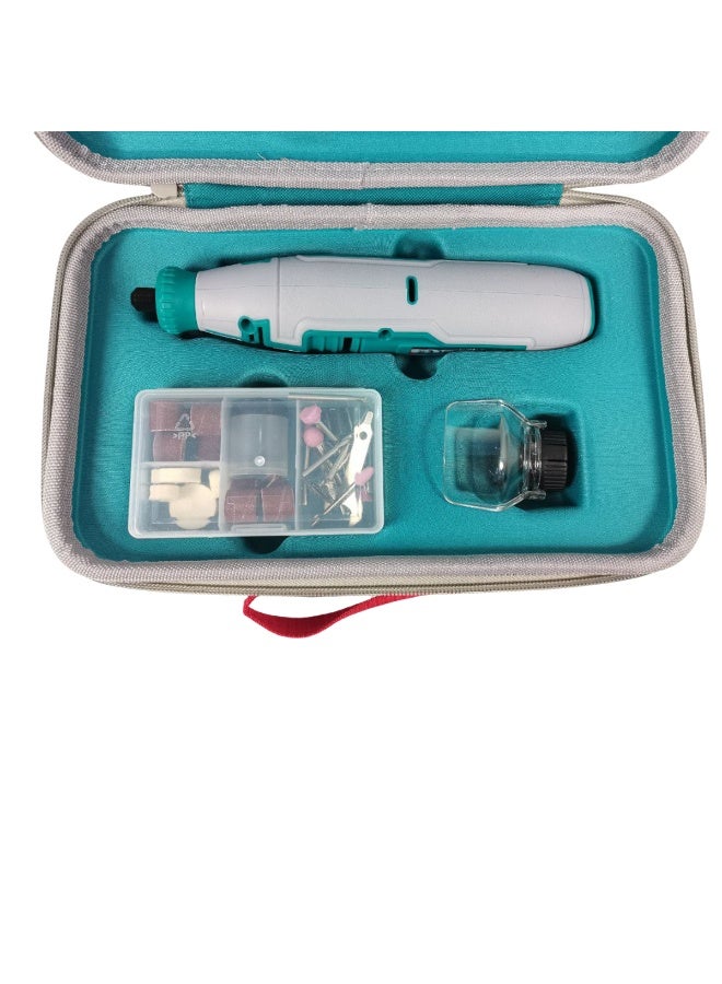 TOTAL TMGLI0801 8V Cordless Lithium-Ion Rotary Grinder Kit, 5-Speed (5000-28000 RPM), Type-C Charging, 20cm Length, 67 Pcs Accessories Set for DIY Crafting, Engraving, and Polishing - Image 4