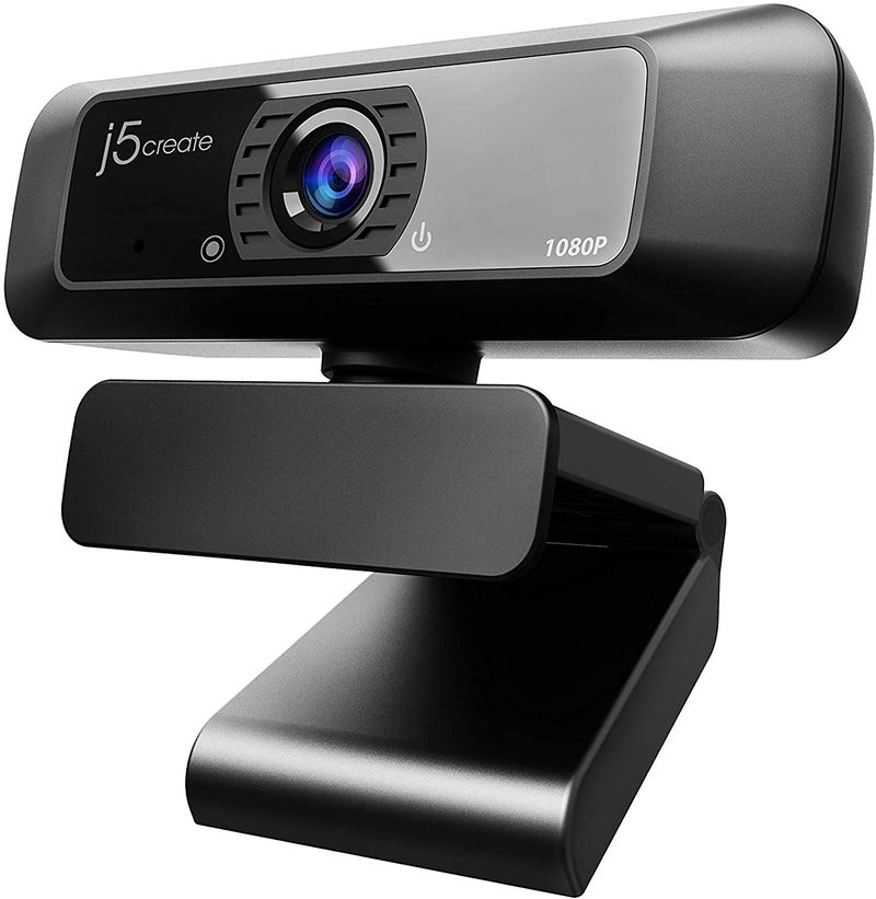 j5create USB Streaming Webcam - 1080P HD with 360° Rotation, High Fidelity Microphone, Plug and Play for PC/Mac/Laptop/Desktop/Skype/YouTube/Zoom/Facetime, Suitable for Conferencing/Calling (JVCU100) - Image 1