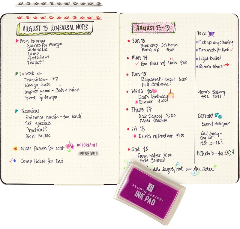 Peter Pauper Press Dot Journaling Clear Stamp Set (60 Individual Stamps) - Image 3