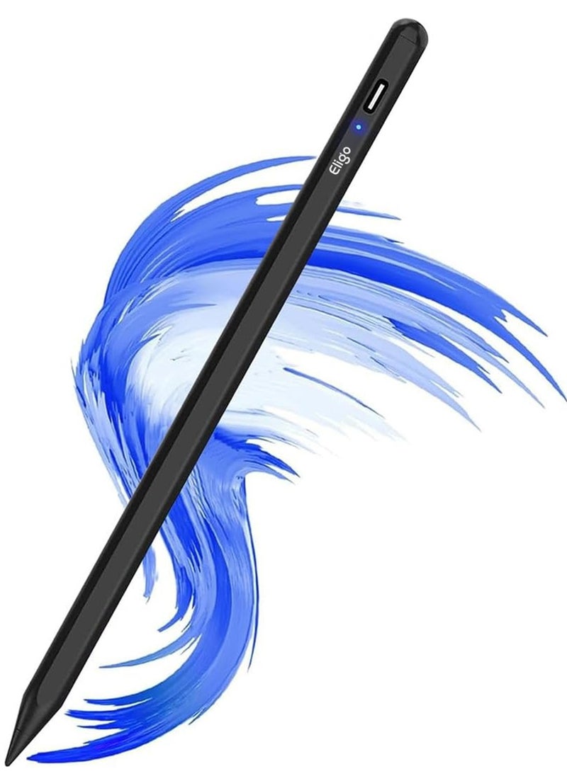 Eligo - iPad Pencil for 11th & 10th Generation with Palm Rejection, Stylus Pen for iPad【2018-2025 All Gen】iPad 8/9/10/11, iPad Pro 11/12.9/13-inch (M4), iPad Mini 5/6/7(A17 Pro), iPad Air 3/4/5 (M2/M3)(Black) - Image 1