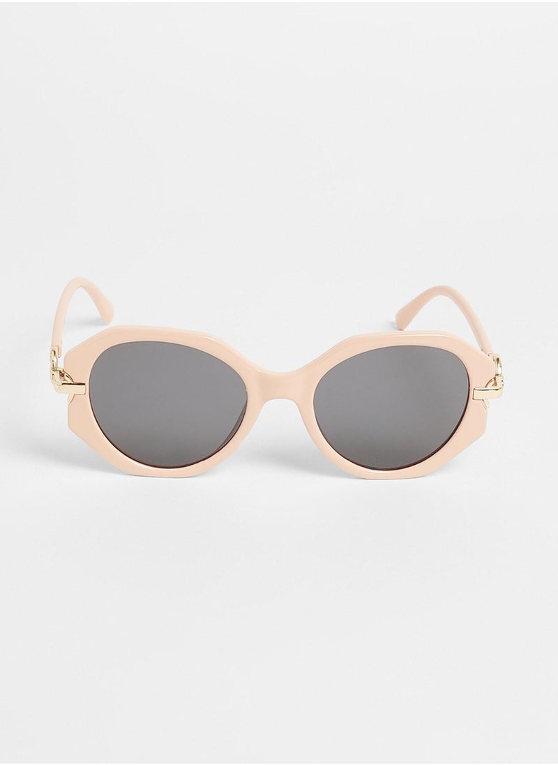 Haute Sauce - The Orb Round Sunglasses - Rose Pink - Image 1