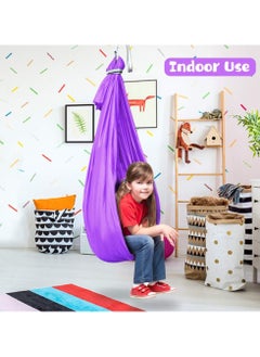 Kids Indoor Sensory Swing (Hardware Included), Provides Calmness and Relaxation for Children with Special Needs, Sensory Swing Indoor Kids Adjustable Hammock Great for ADHD, Autism, Indoor Therapeutic Swing - Purple - pzsku/Z0346BF0750CD48C37745Z/45/_/1734073591/02c9a6ae-229c-4a81-a40b-e9d2e0511247