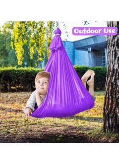 Kids Indoor Sensory Swing (Hardware Included), Provides Calmness and Relaxation for Children with Special Needs, Sensory Swing Indoor Kids Adjustable Hammock Great for ADHD, Autism, Indoor Therapeutic Swing - Purple - pzsku/Z0346BF0750CD48C37745Z/45/_/1734073604/e6d65de2-cde5-4bfb-99e1-6076d645ae27