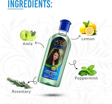 Dabur زيت شعر دابر أملاء المضاد للقشرة 200 مل يقلل من القشرة غني بالليمون وإكليل الجبل يجعل الشعر قويًا وجميلًا - Image 2