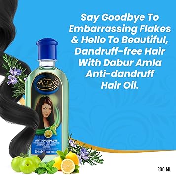 Dabur زيت شعر دابر أملاء المضاد للقشرة 200 مل يقلل من القشرة غني بالليمون وإكليل الجبل يجعل الشعر قويًا وجميلًا - Image 4