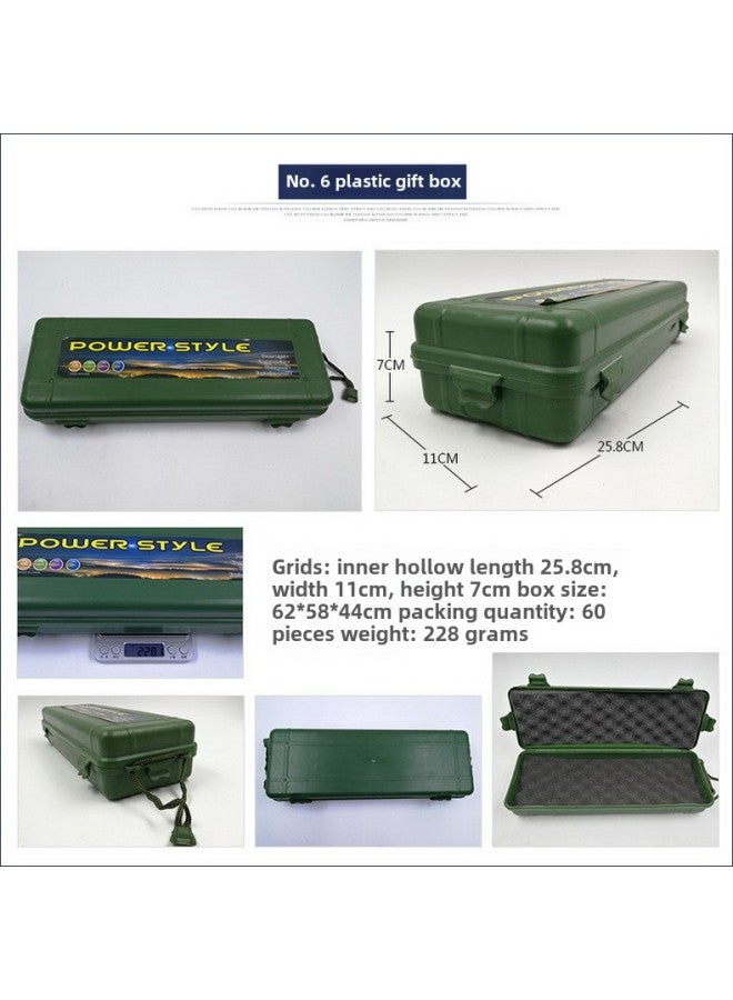 Generic Flashlight Universal Plastic Box Can Be Used As LOGO Stickers Gift Box Product Packaging Protection Box With Lanyard-Color:Box No. 6 (green And Black Color Remarks) - Image 1