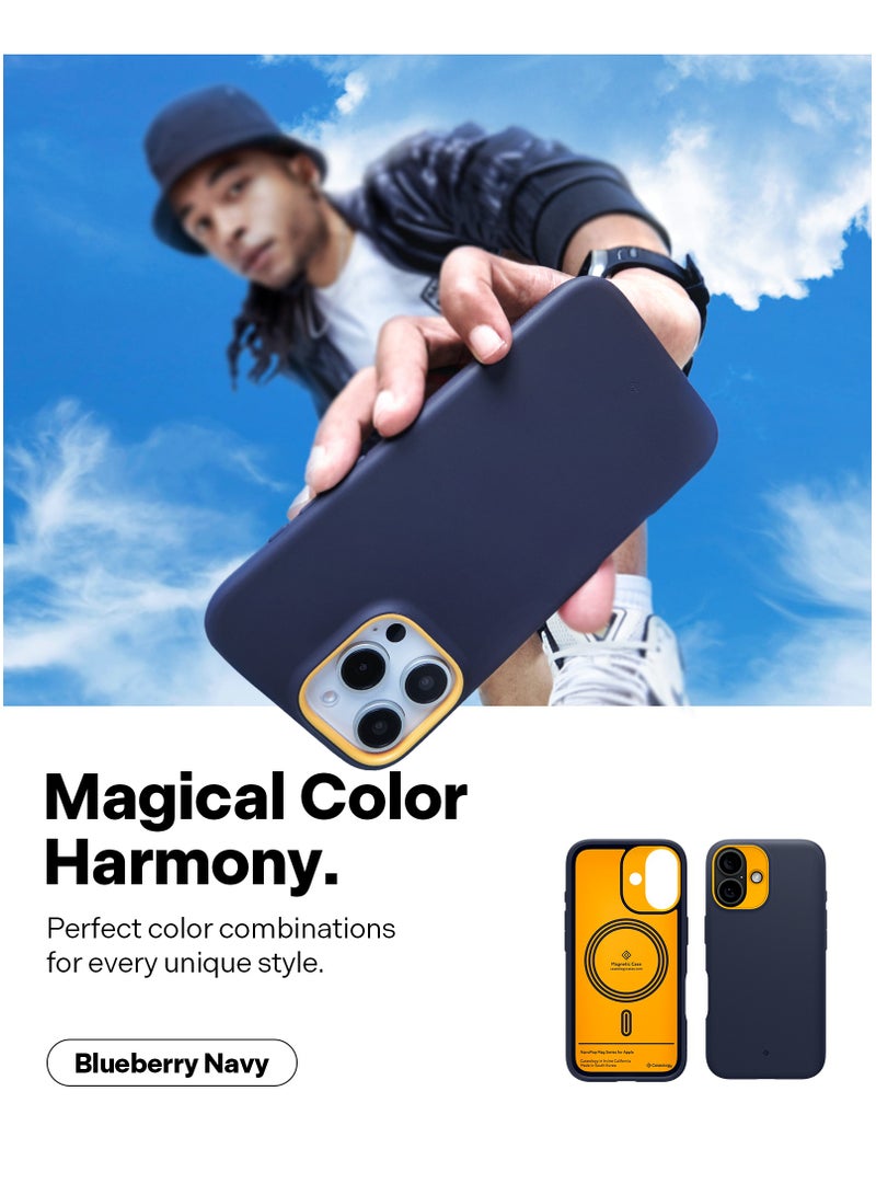 Caseology غطاء حماية مغناطيسي نانو بوب ماج لجهاز آيفون 16 - لون توت أزرق - Image 3