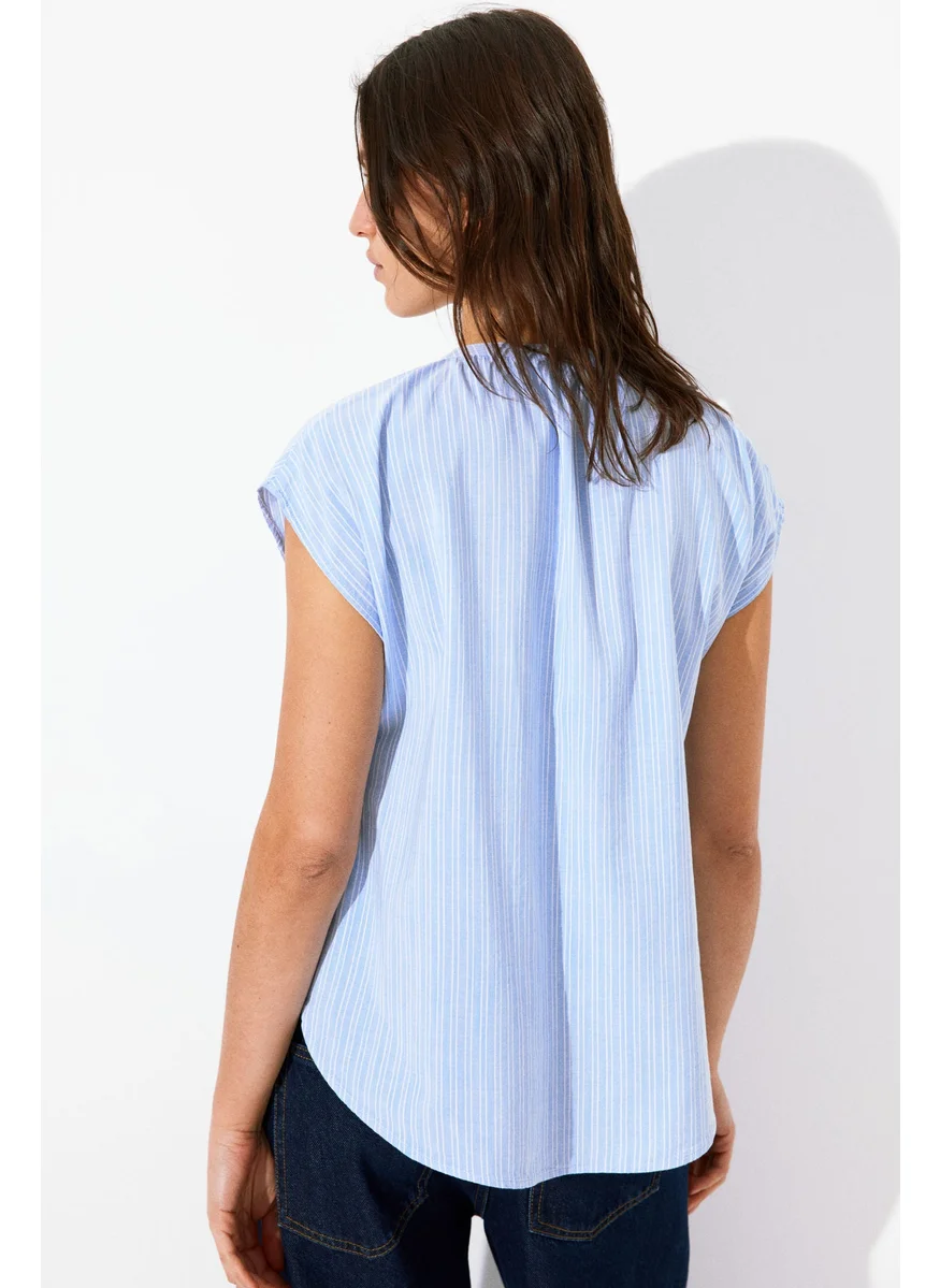 اتش اند ام Band-Collar Blouse