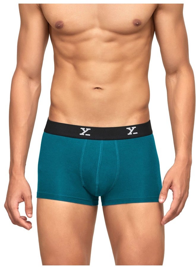 XYXX XYXX Men's Micro Modal Trunks - Ace Underwear for Men Pack of 3 (M; Twilight Blue+Rio Red+Deep Sea Blue)  - Image 5