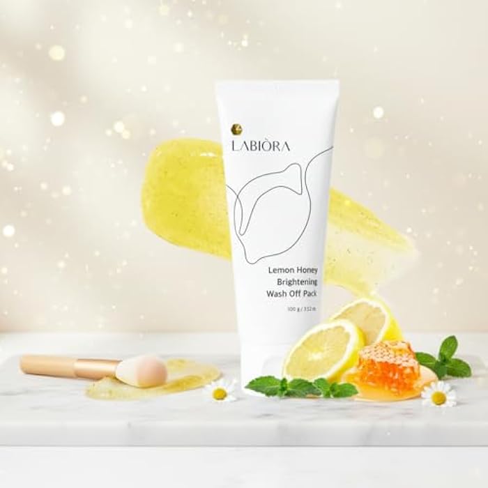 LABIORA Lemon Honey Face Mask Wash-Off Pack & Scrub — 5-Minute, Exfoliating, Hydrating, Gentle for Sensitive Skin, with Manuka Honey & Lemon Extract, 3.52 oz (100 g) - Image 2