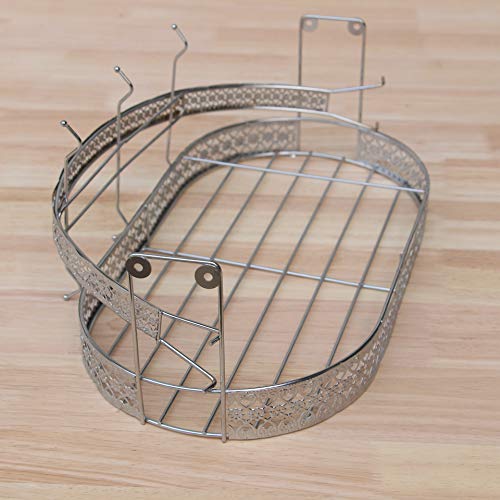 Piscepio Mug Holder Coffee Cup Holder Stand Dishes Organizer Wrought Iron Mug Drainer Storage Drying Rack for Counter Cabinet Table Kitchen Restaurant Office (Silver A) - Image 5