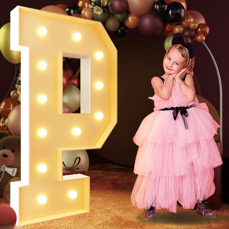 imprsv 4FT Light Up Letters Large Light Up Letters for Birthday Party Decor Wedding Decorations Arch Kit