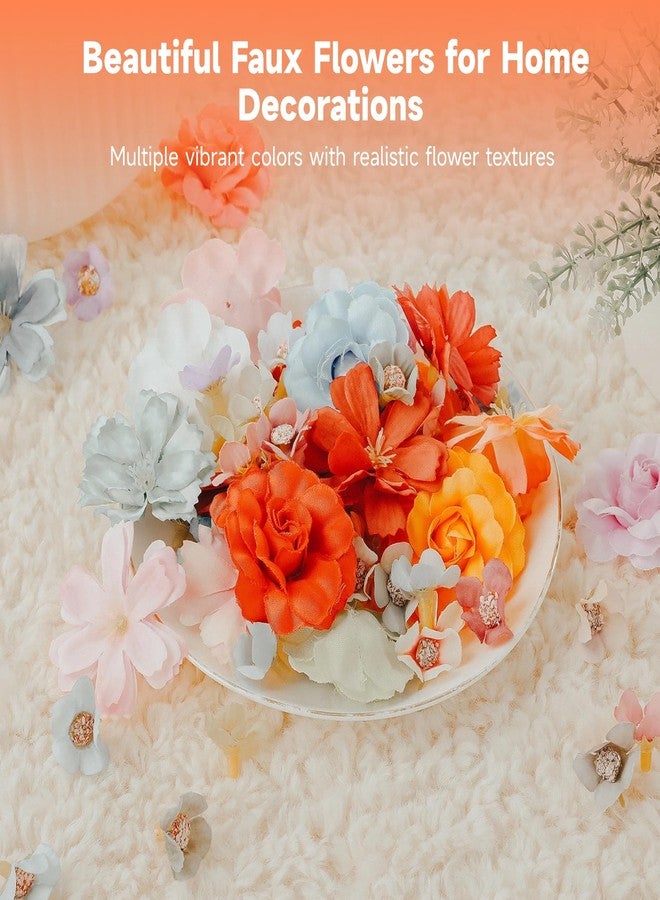 Varku 217 Pcs Mini Artificial Silk Flowers, Fake Rose Daisy Faux Flowers for Crafts, Rose Flowers Sunflower Daisy for Wedding Decoration and Daily Embellishment - Image 2