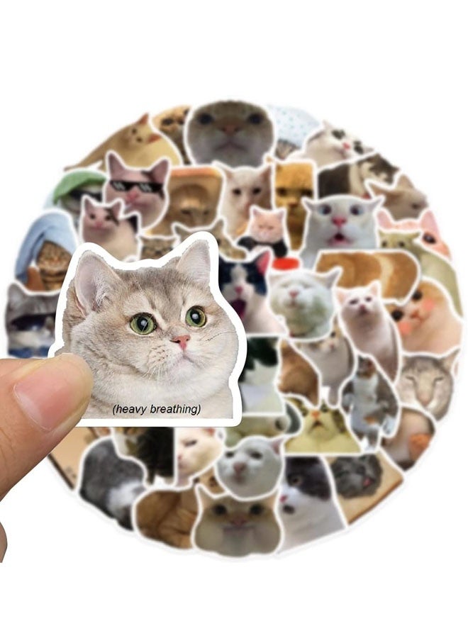 50Pcs Cat Stickers Pack,Kawaii Stickers Vinyl Waterproof Stickers, for Laptop Water Bottle Skateboard Luggage Car Bumper Cute Cat Stickers for Girls Kids Teens - Image 4
