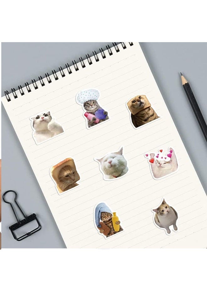 50Pcs Cat Stickers Pack,Kawaii Stickers Vinyl Waterproof Stickers, for Laptop Water Bottle Skateboard Luggage Car Bumper Cute Cat Stickers for Girls Kids Teens - Image 5